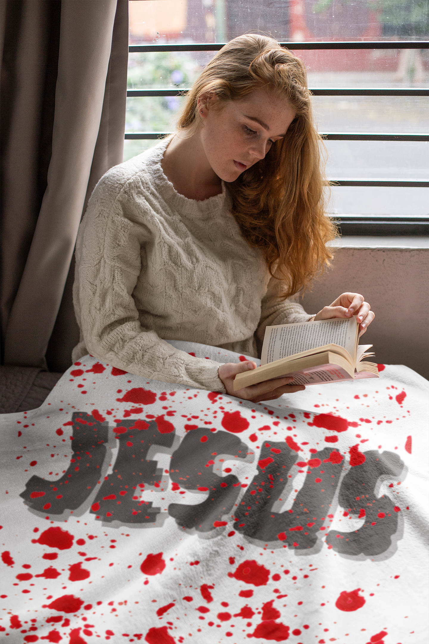 Blood of Jesus Cozy Plush Fleece Blanket