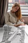 Emergency Bible Numbers Cozy Plush Fleece Blanket - Black