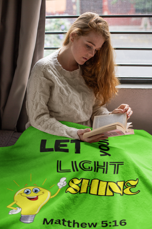 Let Your Light Shine Cozy Plush Fleece Blanket