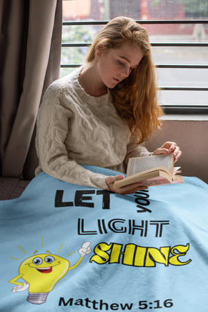 Let Your Light Shine Cozy Plush Fleece Blanket