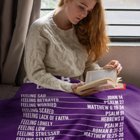 Emergency Bible Numbers Cozy Plush Fleece Blanket - White