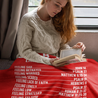 Emergency Bible Numbers Cozy Plush Fleece Blanket - White