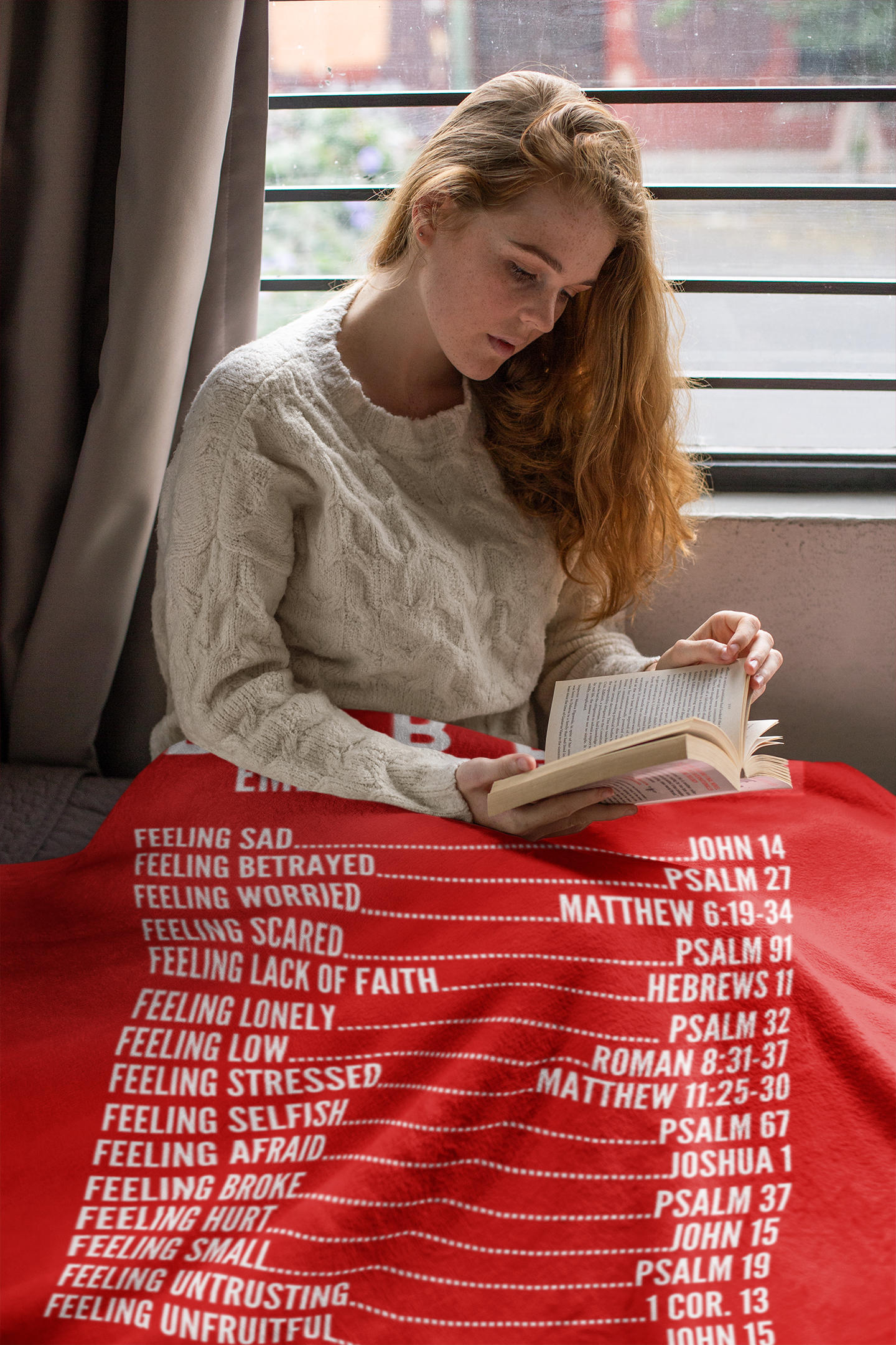 Emergency Bible Numbers Cozy Plush Fleece Blanket - White