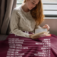 Emergency Bible Numbers Cozy Plush Fleece Blanket - White