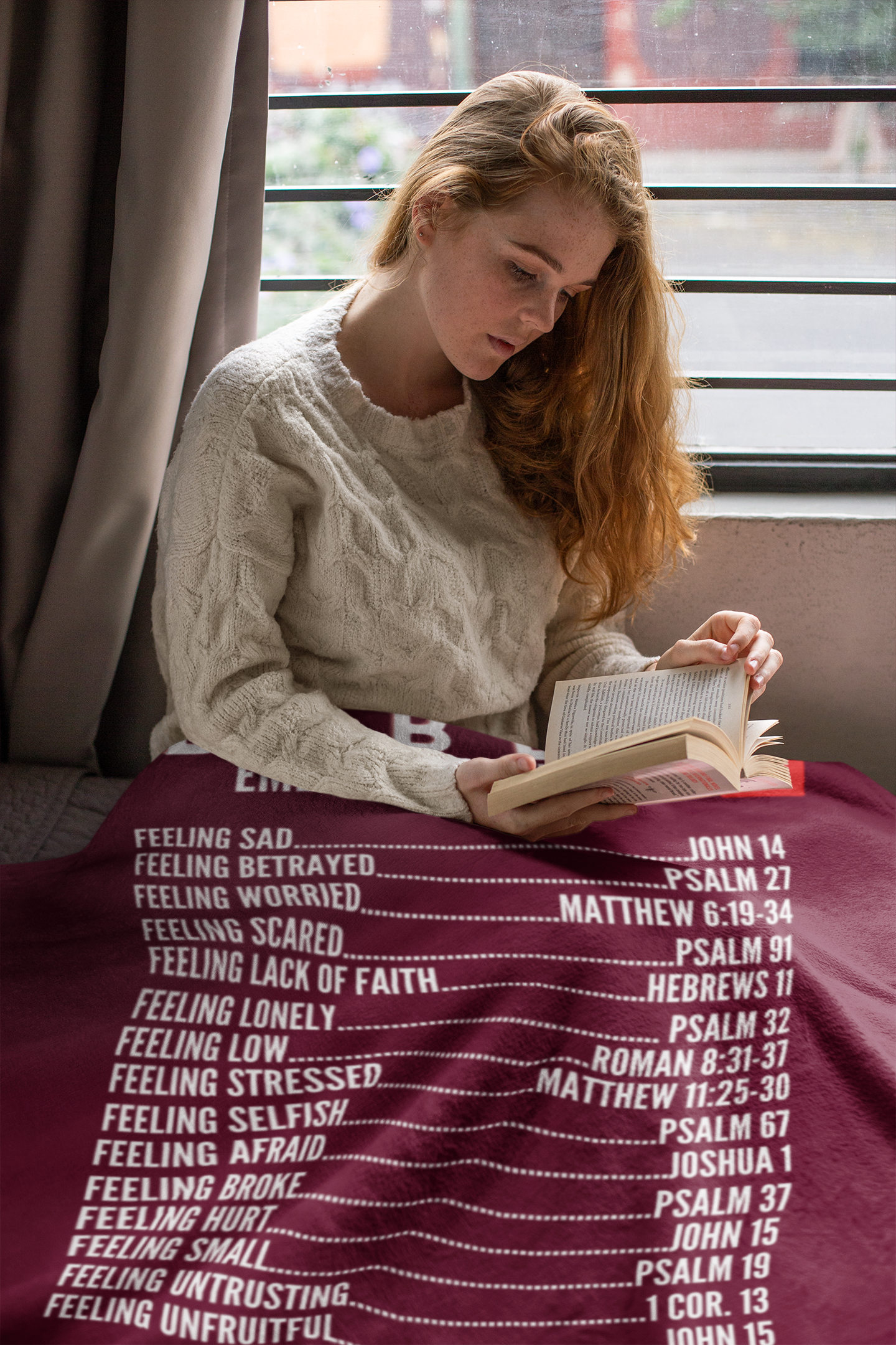 Emergency Bible Numbers Cozy Plush Fleece Blanket - White