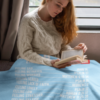 Emergency Bible Numbers Cozy Plush Fleece Blanket - White