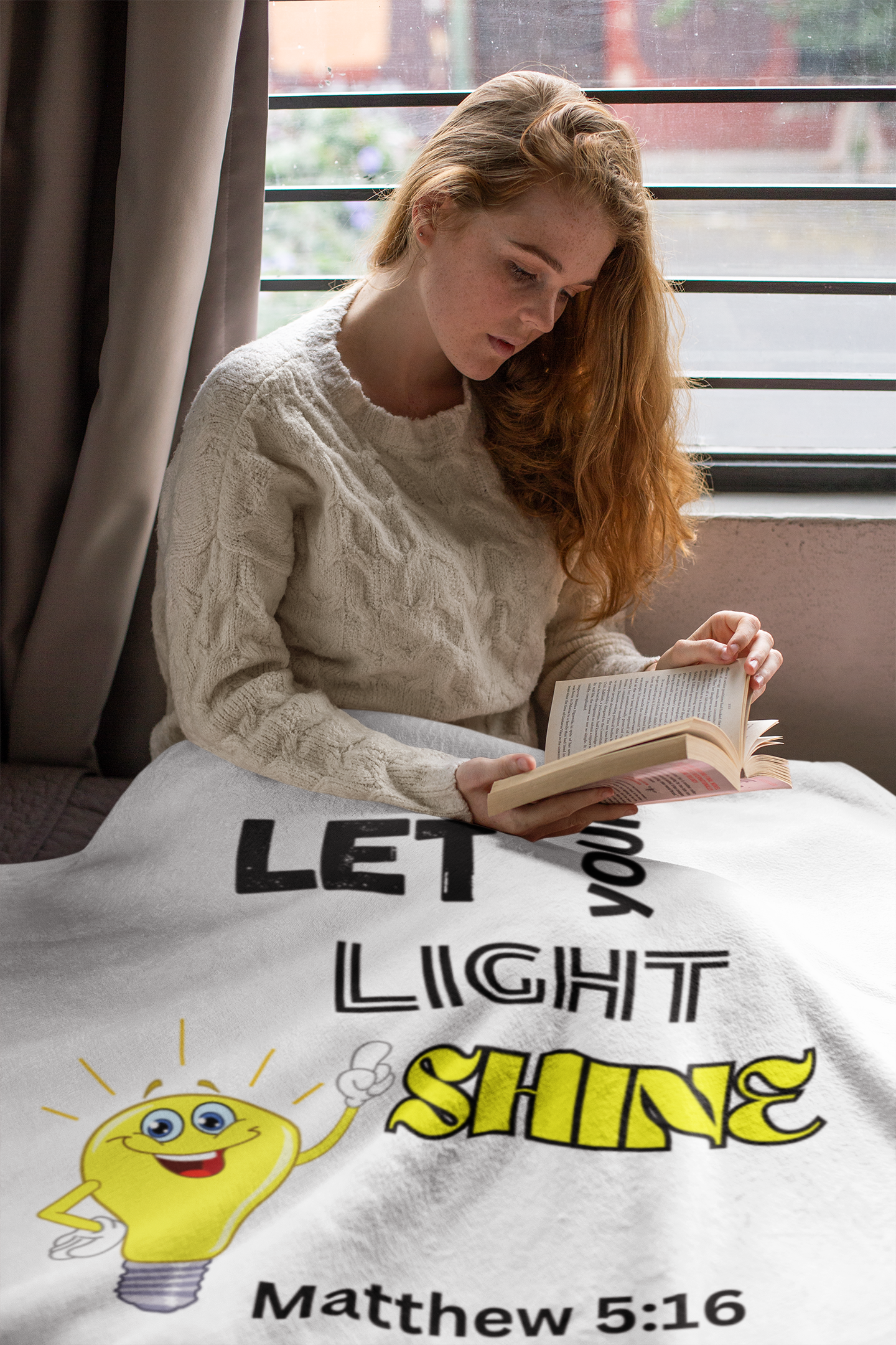 Let Your Light Shine Cozy Plush Fleece Blanket