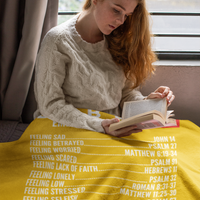 Emergency Bible Numbers Cozy Plush Fleece Blanket - White