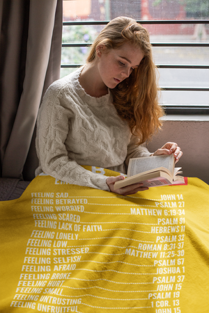 Emergency Bible Numbers Cozy Plush Fleece Blanket - White