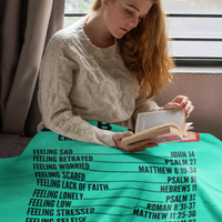 Emergency Bible Numbers Cozy Plush Fleece Blanket - Black