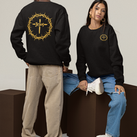 Jesus Crown Crewneck Pullover Sweatshirt
