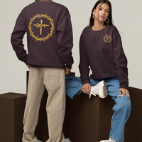 Jesus Crown Crewneck Pullover Sweatshirt