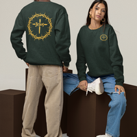 Jesus Crown Crewneck Pullover Sweatshirt
