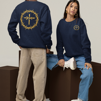 Jesus Crown Crewneck Pullover Sweatshirt