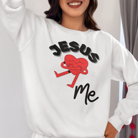 Jesus Loves Me Crewneck Pullover Sweatshirt