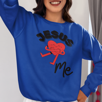 Jesus Loves Me Crewneck Pullover Sweatshirt