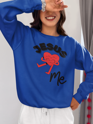 Jesus Loves Me Crewneck Pullover Sweatshirt