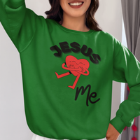 Jesus Loves Me Crewneck Pullover Sweatshirt