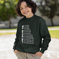 Jesus Is Youth Crewneck Sweatshirt - White
