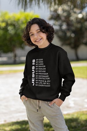 Jesus Is Youth Crewneck Sweatshirt - White