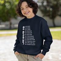 Jesus Is Youth Crewneck Sweatshirt - White