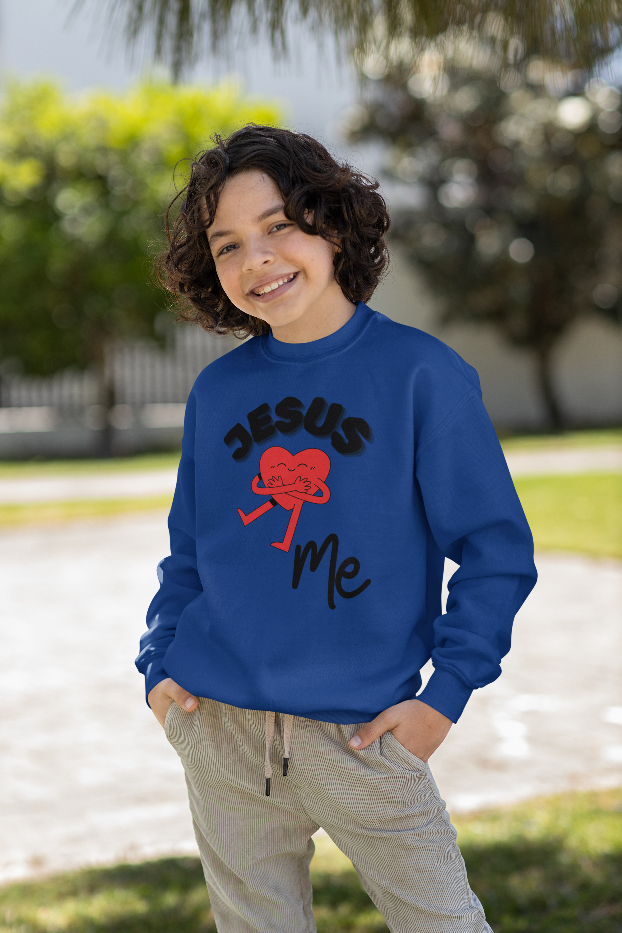 Jesus Loves Me Youth Crewneck