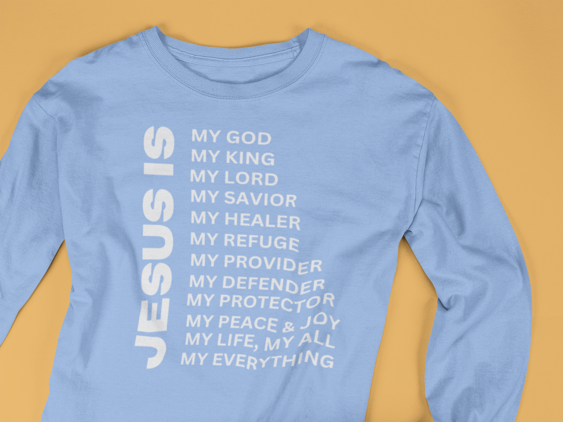 Jesus Is Christian T-Shirt - Long Sleeve White