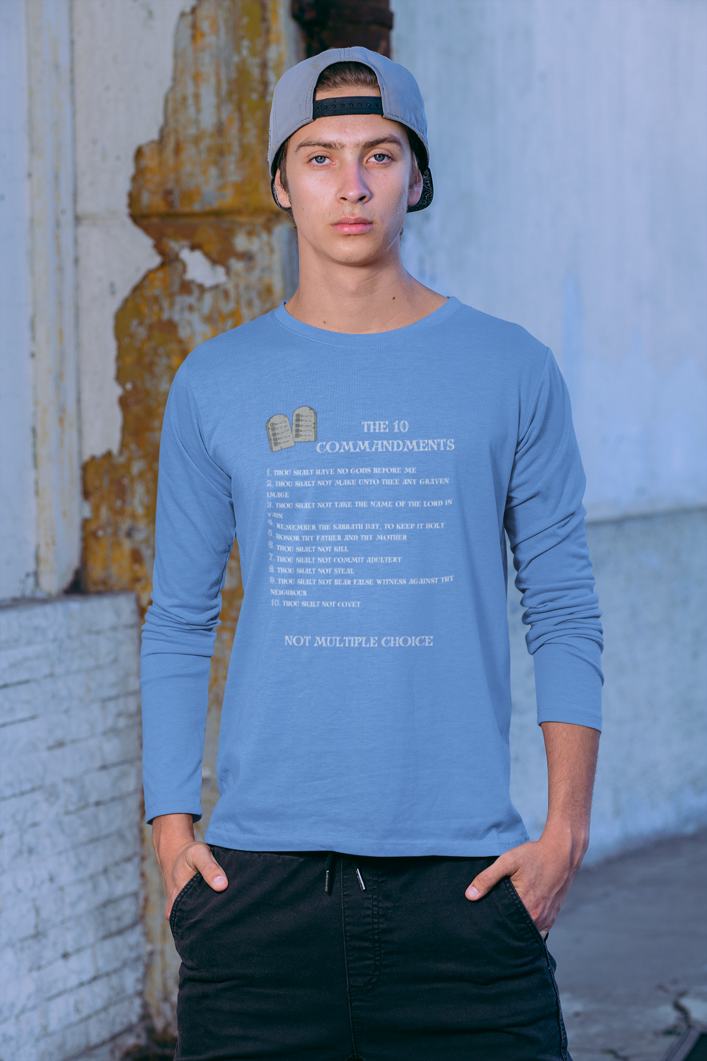 The 10 Commandments Long Sleeve - White