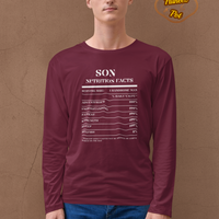 Nutrition Facts T-Shirt LS - Son - White