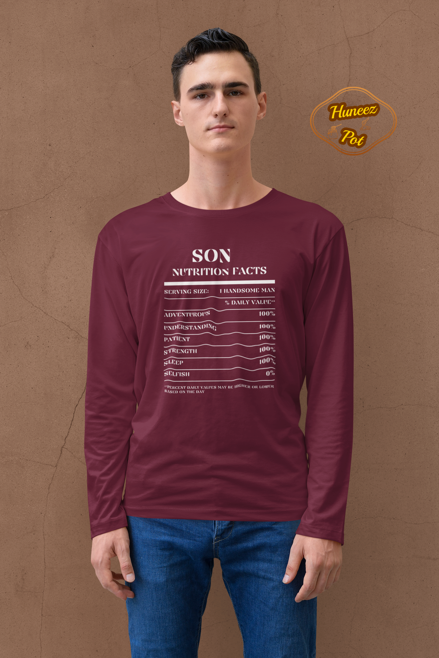 Nutrition Facts T-Shirt LS - Son - White