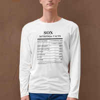 Nutrition Facts T-Shirt LS - Son - Black
