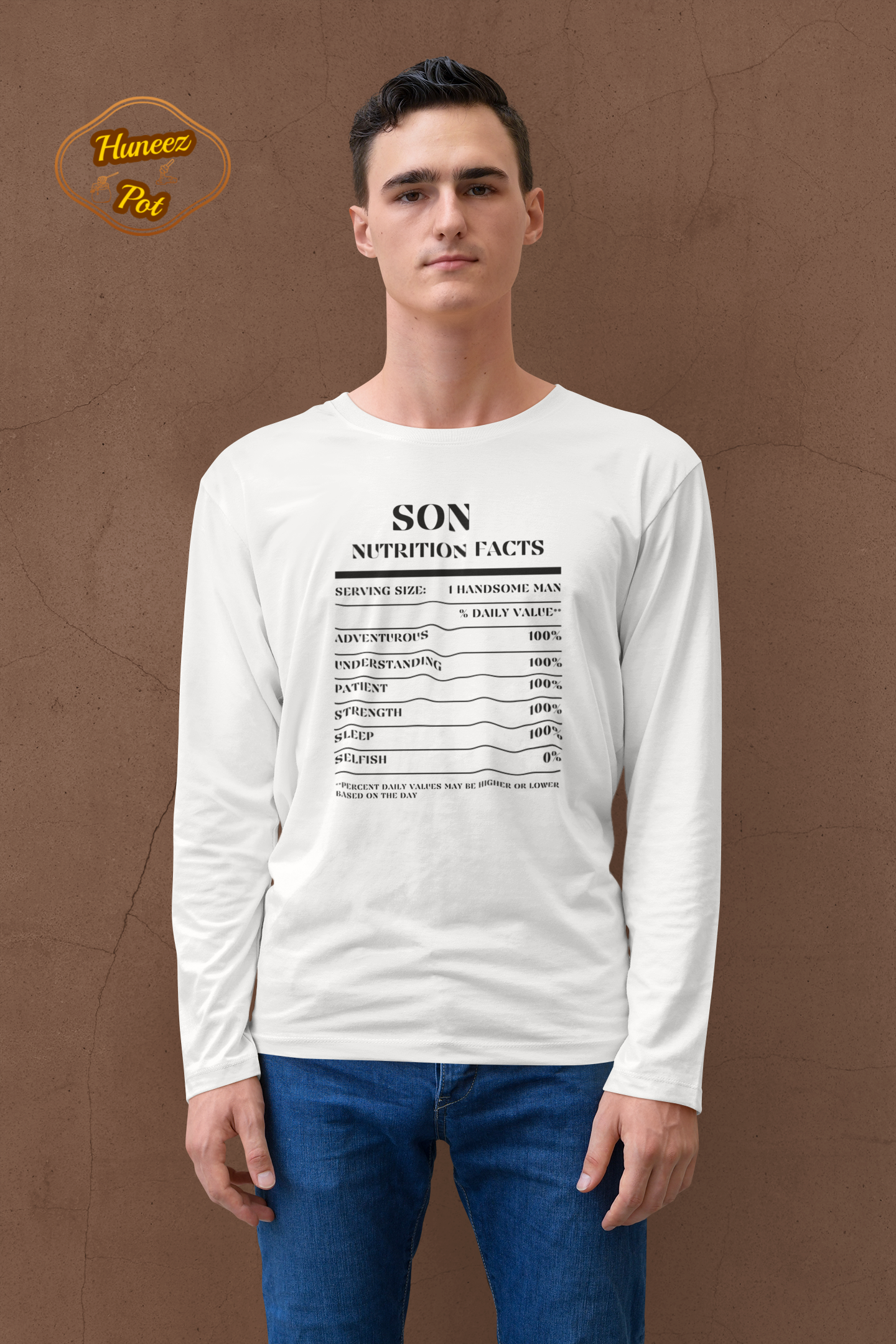 Nutrition Facts T-Shirt LS - Son - Black