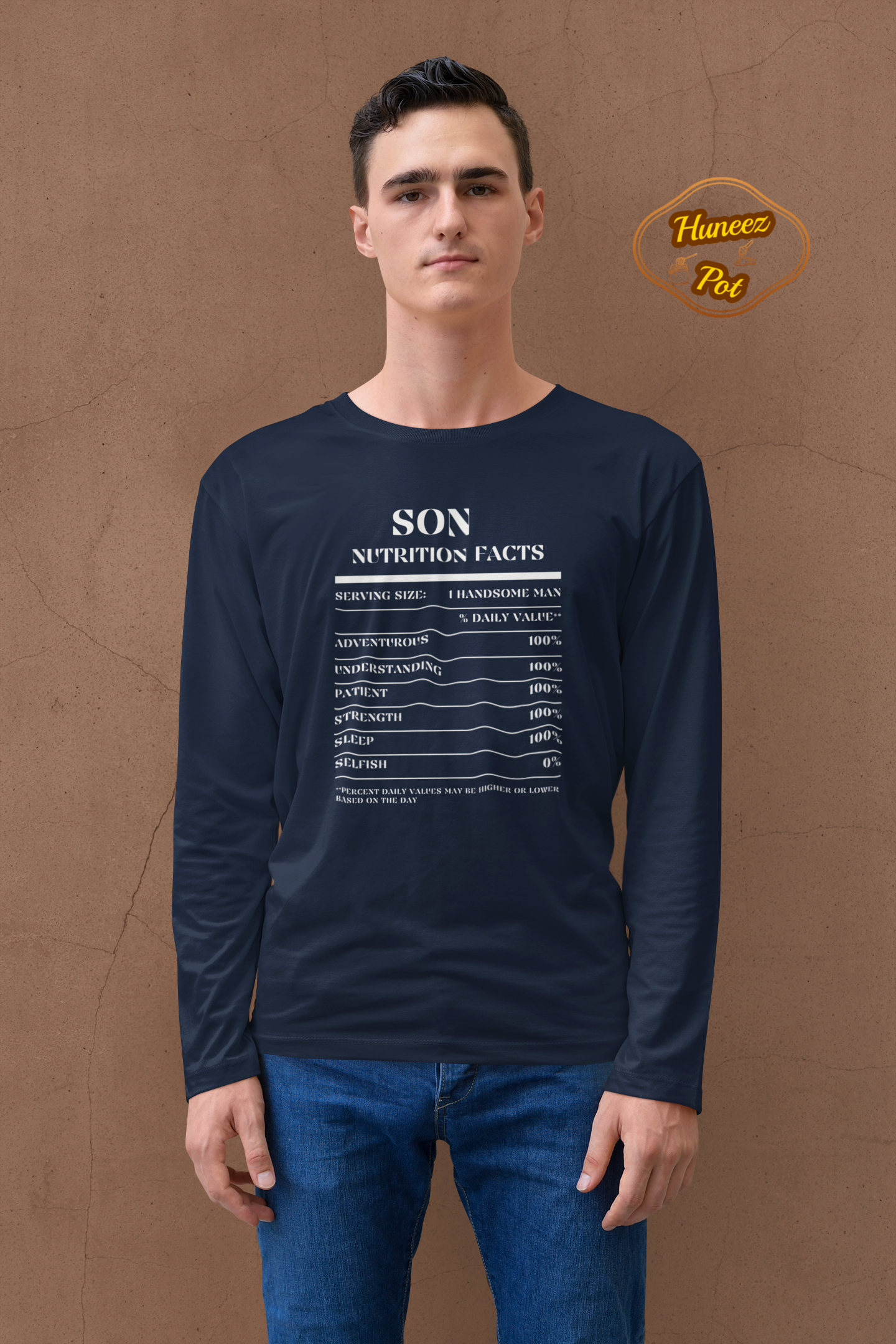 Nutrition Facts T-Shirt LS - Son - White