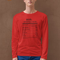 Nutrition Facts T-Shirt LS - Son - Black