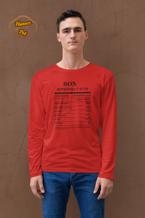 Nutrition Facts T-Shirt LS - Son - Black