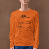 Nutrition Facts T-Shirt LS - Son - Black