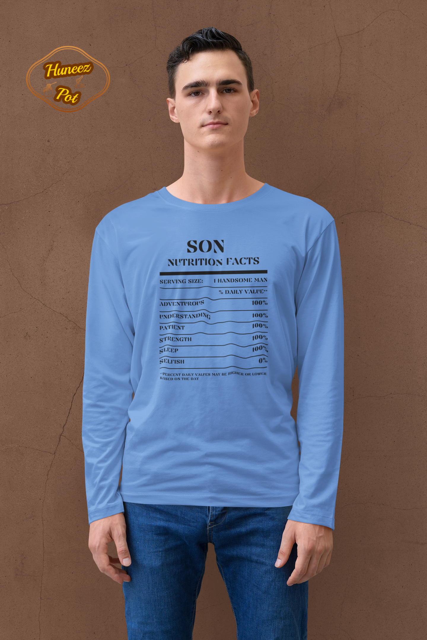 Nutrition Facts T-Shirt LS - Son - Black