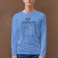 Nutrition Facts T-Shirt LS - Son - Black