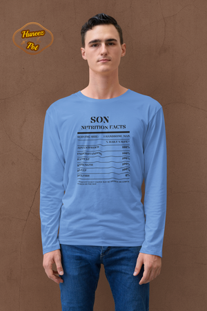 Nutrition Facts T-Shirt LS - Son - Black