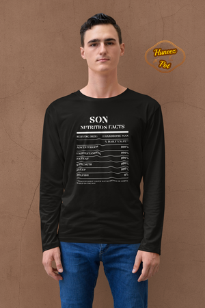 Nutrition Facts T-Shirt LS - Son - White