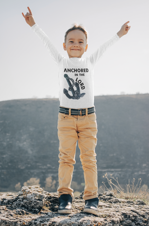 Anchored in the Lord Youth Long Sleeve - Black