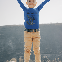 Anchored in the Lord Youth Long Sleeve - Black