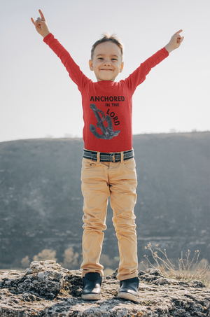 Anchored in the Lord Youth Long Sleeve - Black