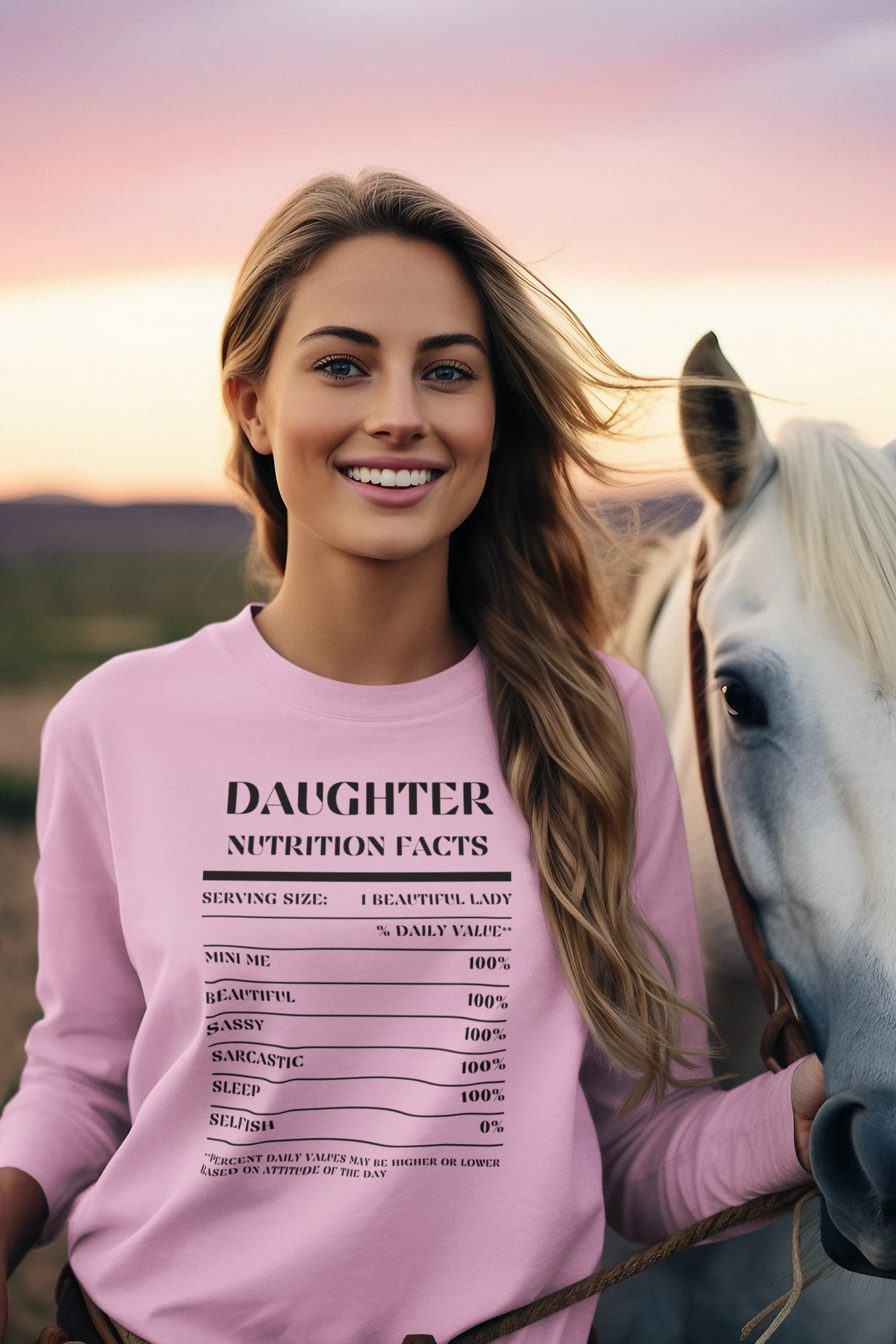 Nutrition Facts T-Shirt LS - Daughter - Black