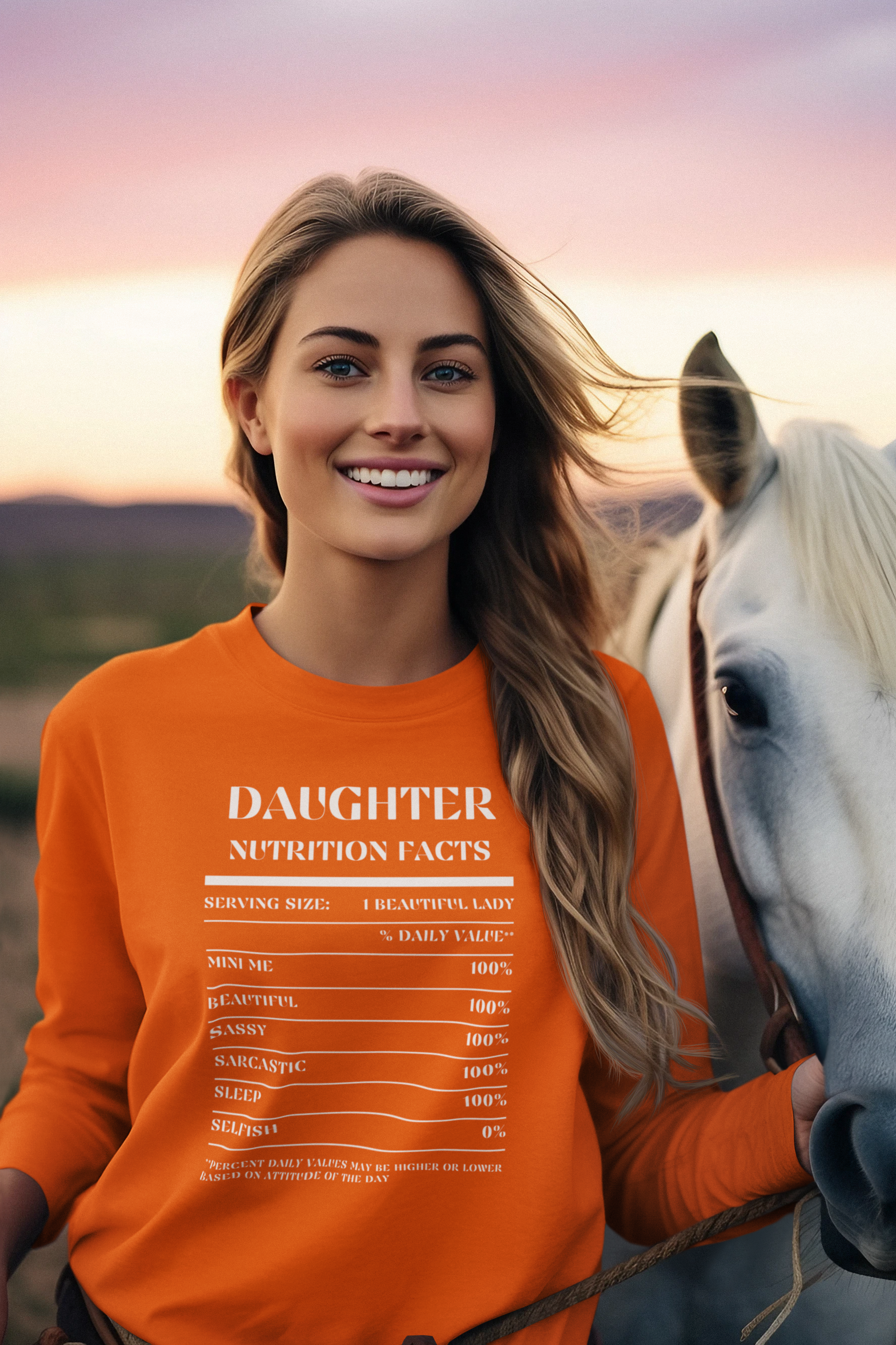 Nutrition Facts T-Shirt LS - Daughter - White