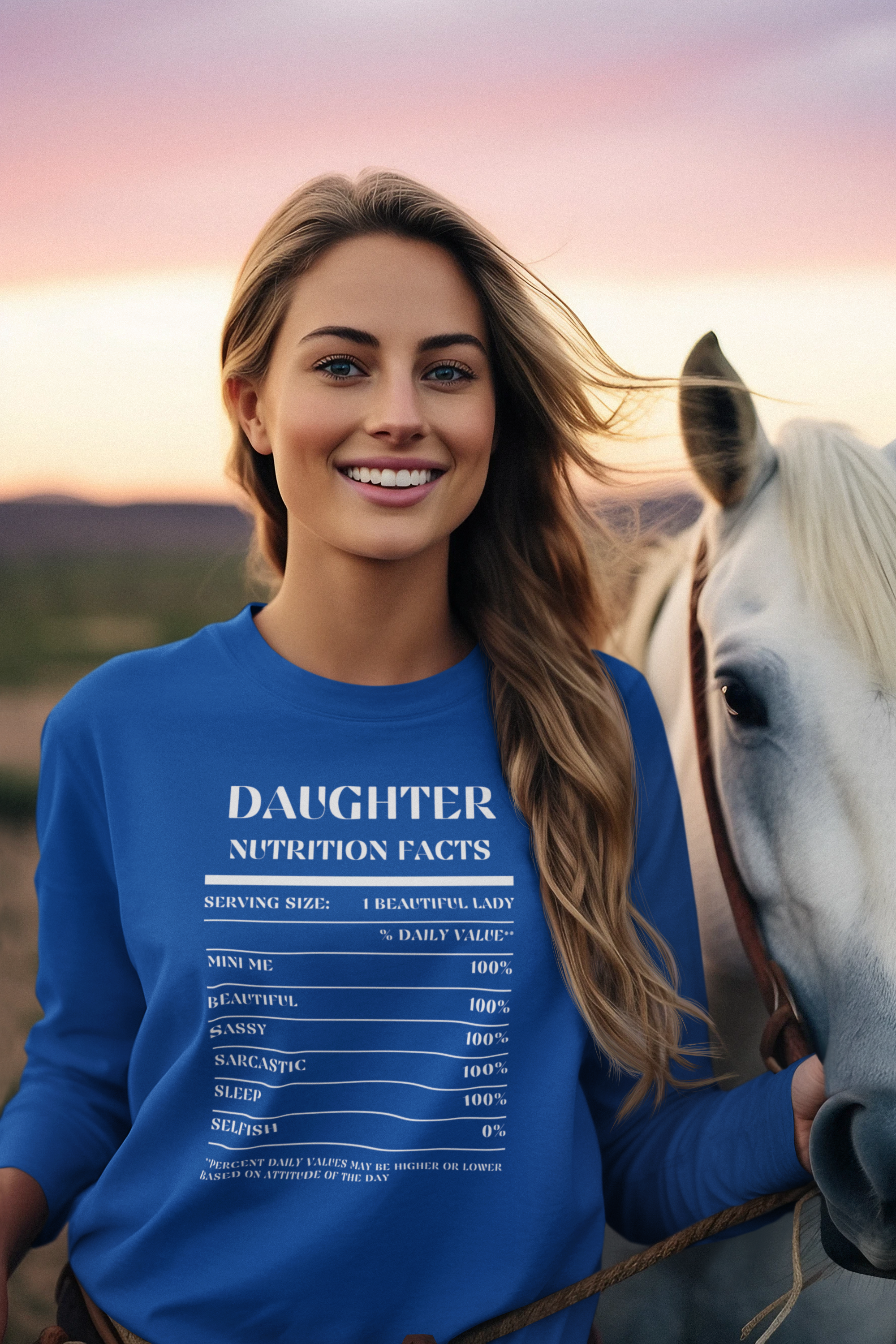 Nutrition Facts T-Shirt LS - Daughter - White