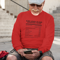 Nutrition Facts T-Shirt LS - Grand Dad - Black