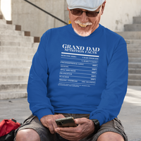 Nutrition Facts T-Shirt LS - Grand Dad - White