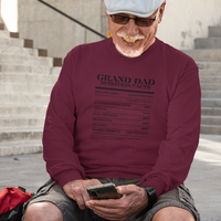 Nutrition Facts T-Shirt LS - Grand Dad - Black