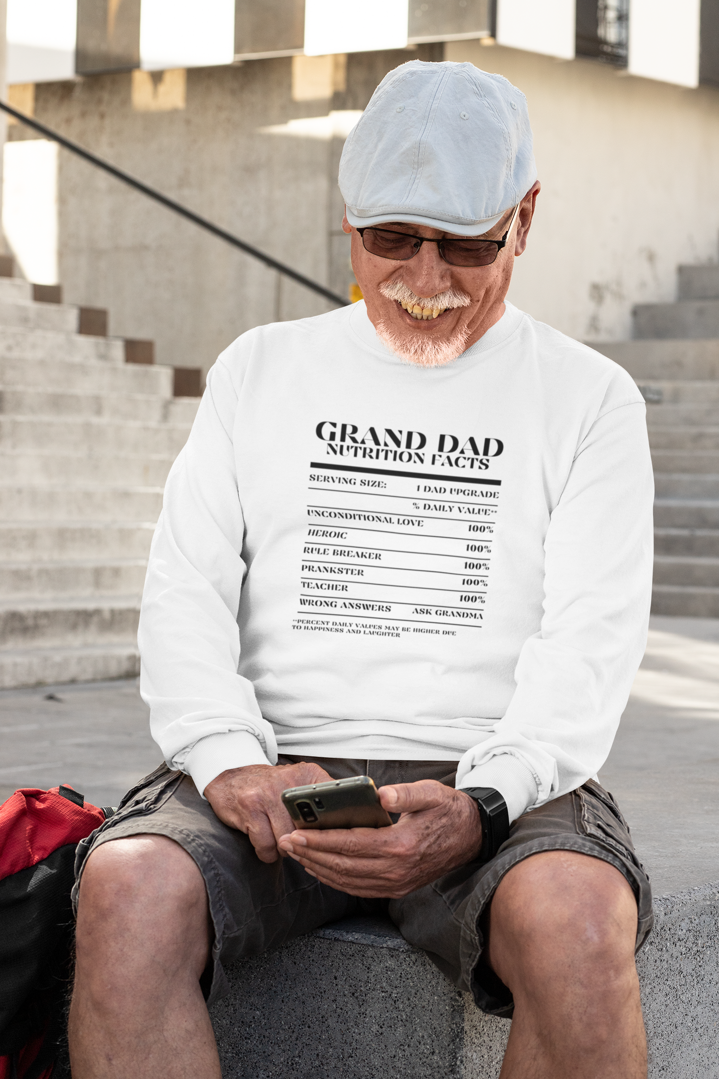 Nutrition Facts T-Shirt LS - Grand Dad - Black